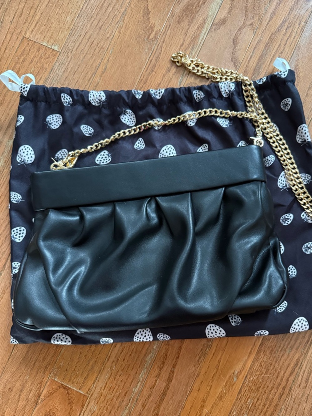 Poppy & Peonies x Fallon Farinacci Black Vegan Leather Bag
